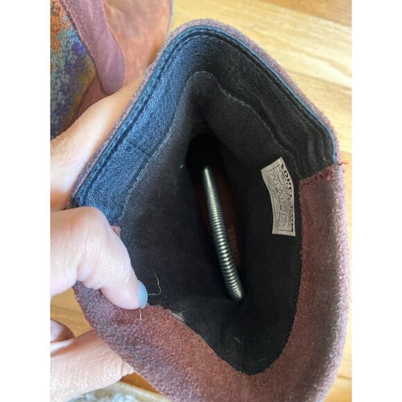 Sorel slim shortie women’a brown suede Aztec winter boot size 6.5 - Picture 7 of 8